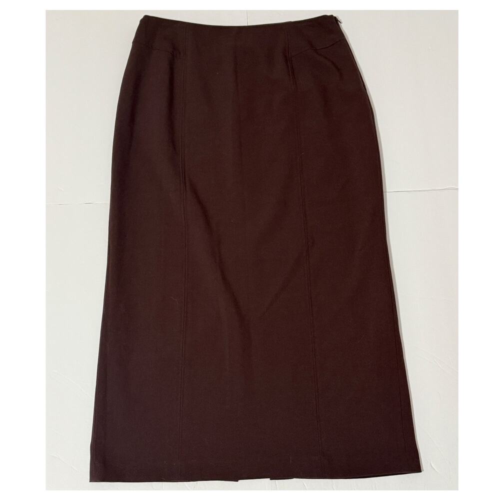 Kim Rogers Chocolate Brown Straight Skirt, Size 10